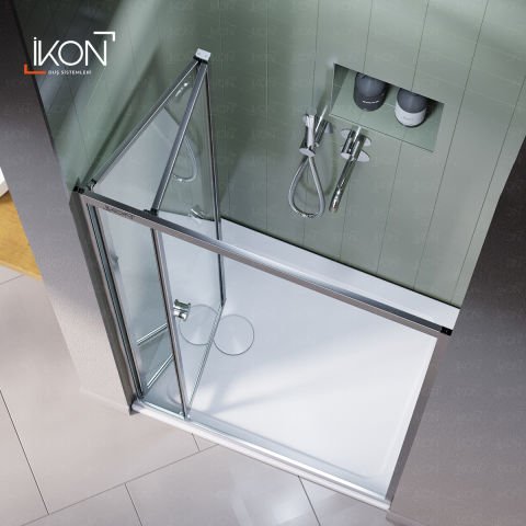 Vikka Katlanır | Krom Karolaj Komple Buzlu Duş Kabini H:190