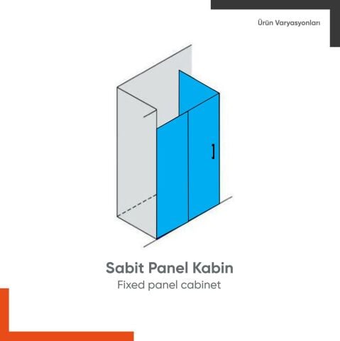 Enzo Sabit Panelli | Gold Aynalı Duş Kabini H:190