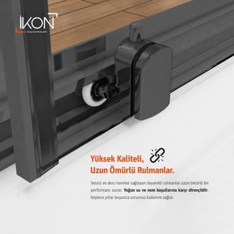 Enzo Oval | Mat Siyah Buzlu 03 Duş Kabini H:190