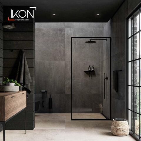 Siyah Şeffaf Cam Yan Panel / Separatör