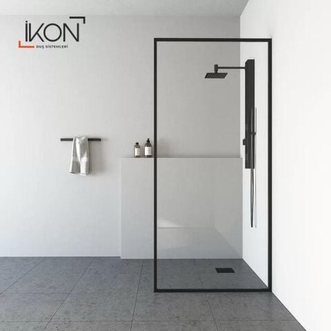 Siyah Şeffaf Cam Yan Panel / Separatör