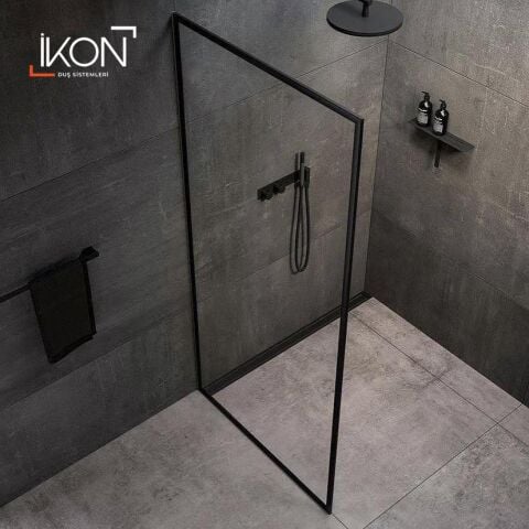 Siyah Şeffaf Cam Yan Panel / Separatör