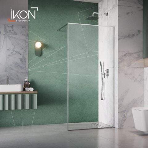 Krom Şeffaf Cam Yan Panel / Separatör