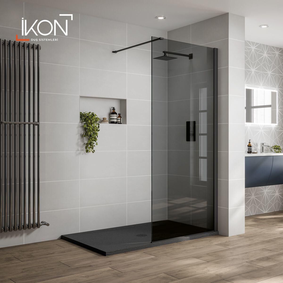 Siyah Füme Cam Yan Panel / Separatör