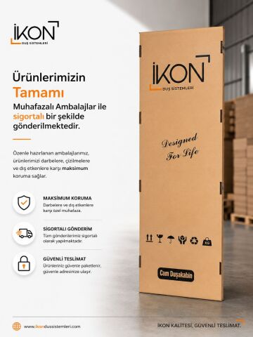 Enzo Oval | Mat Siyah Şeffaf Duş Kabini H:190