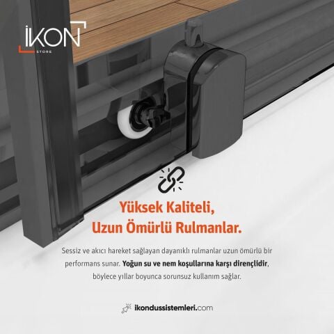 Enzo Oval | Mat Siyah Karolaj Orta Buzlu Duş Kabini H:190